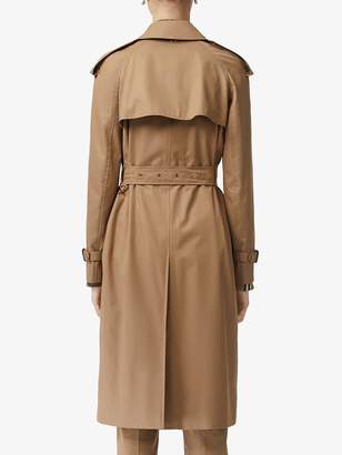 Burberry press-stud detail cotton trench coat