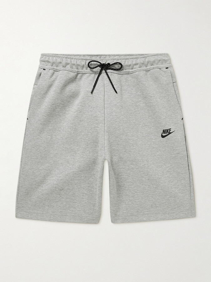 Nike Straight-Leg Cotton-Blend Tech-Fleece Drawstring Shorts - ShopStyle