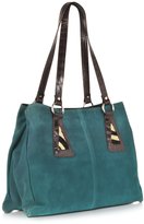 Thumbnail for your product : Maschera Suede and Animal Print Pony-Hair Tote