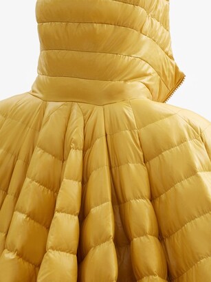 1 MONCLER PIERPAOLO PICCIOLI Erminia Hooded Striped Down-filled Gown