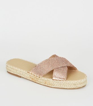 Espadrilles Gold Flats - Up to 50% off at ShopStyle UK