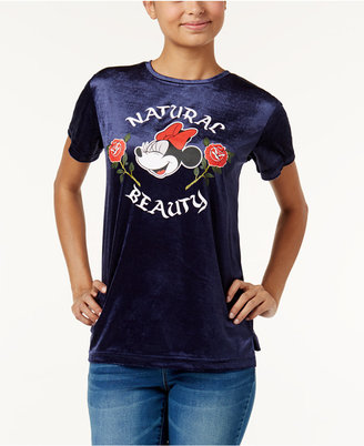 Disney Juniors' Minnie Mouse Velvet Graphic T-Shirt