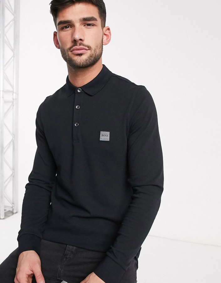 hugo boss slim fit long sleeve polo