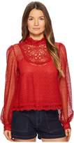 Thumbnail for your product : The Kooples Vintage Lace Top with Buttons Women's Blouse