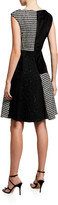 Thumbnail for your product : Talbot Runhof Coben Mixed-Print Fit-&-Flare Dress