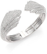 Thumbnail for your product : Adriana Orsini Deco Pavé Crystal Hinged Bangle Bracelet/Silvertone
