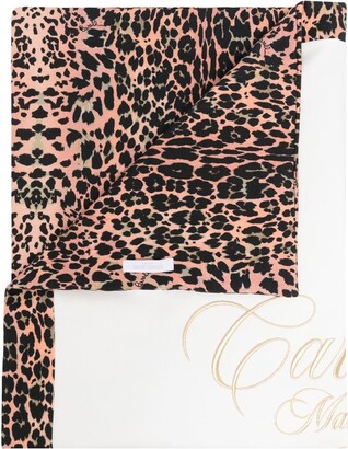 Roberto Cavalli Junior Logo-Embroidered Cotton Sleeping Bag