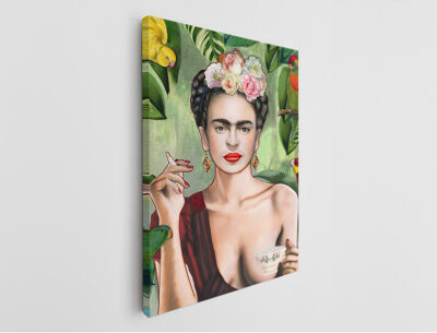 Dakota Fields Frida Kahlo Cup of Tea Canvas Print