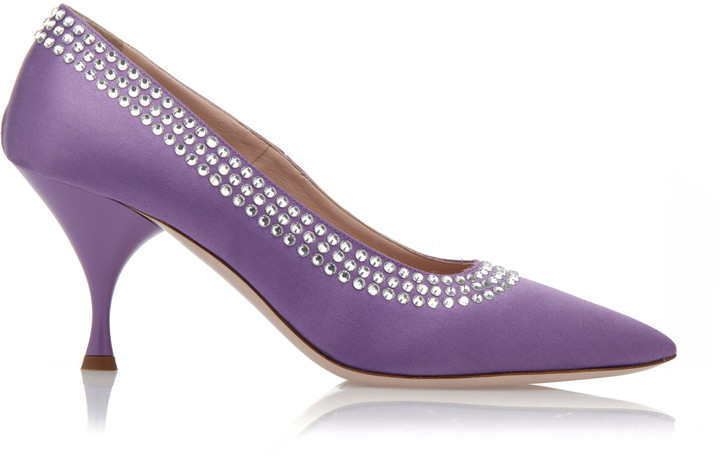 purple and gold pumps