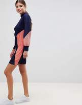 Thumbnail for your product : ASOS Design Colour Block Plisse Sweat Dress