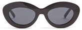 Thumbnail for your product : Le Specs Fluxus Cat-eye Acetate Sunglasses - Black