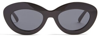 Le Specs Fluxus Cat-eye Acetate Sunglasses - Black