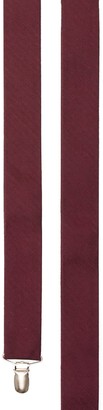 Tie Bar Astute Solid Burgundy Suspender