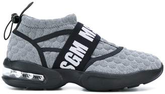 MSGM branded quilted sneakers