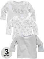 Thumbnail for your product : Ladybird Born in 2014 Tops (3 Pack)