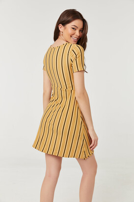 Ardene Basic Striped Wrap Mini Dress