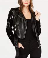 Thumbnail for your product : INC International Concepts Sequined Faux-Leather Moto Jacket, Created for Macy's