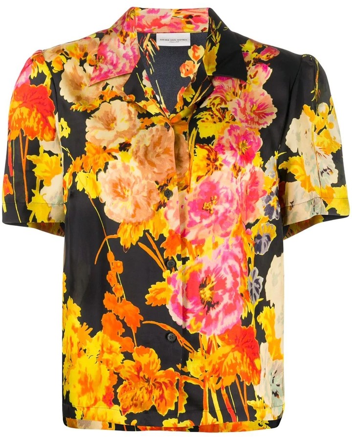 Dries Van Noten Multicolored Floral Button Down Shirt - ShopStyle ...