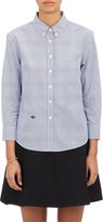 Thumbnail for your product : Band Of Outsiders Cropped & Fitted Shirt-Blue
