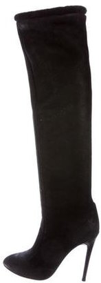 Nina Ricci Suede Pointed-Toe Knee-High Boots