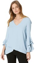 Thumbnail for your product : Vince Camuto Flutter Sleeve V-Neck Tunic
