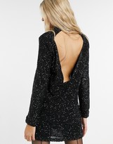 Thumbnail for your product : Pepe Jeans Farah sequin mini dress in black