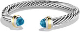 Thumbnail for your product : David Yurman Cable Classics Bracelet with Blue Topaz and Gold