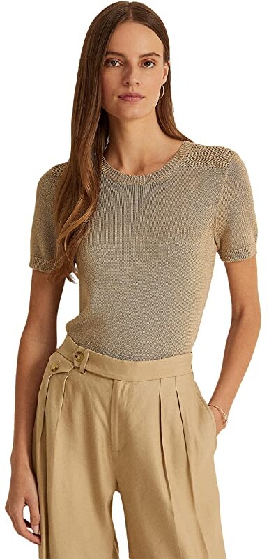 White Short Sleeve Women's Sweaters | ShopStyle