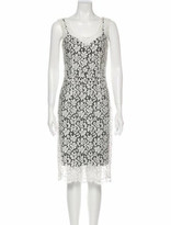 Thumbnail for your product : Dolce & Gabbana Lace Pattern Midi Length Dress Black
