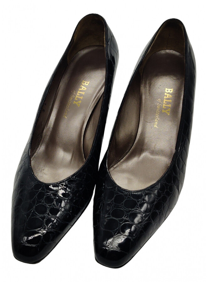 Bally black Patent leather Heels - ShopStyle Shoes
