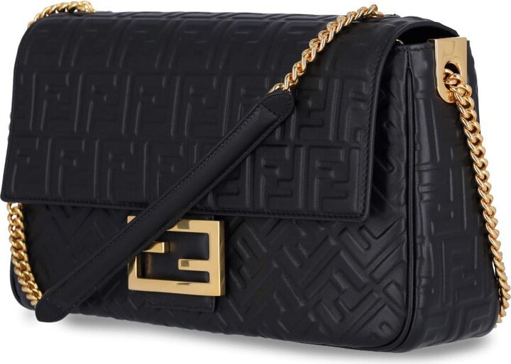 Fendi Black and White FF Baguette Bag - AGL1584