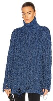 Thumbnail for your product : Balenciaga Long Sleeve Turtleneck Sweater in Blue
