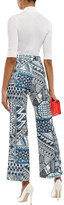 Thumbnail for your product : Stella Jean Printed Brushed-canvas Flared Pants