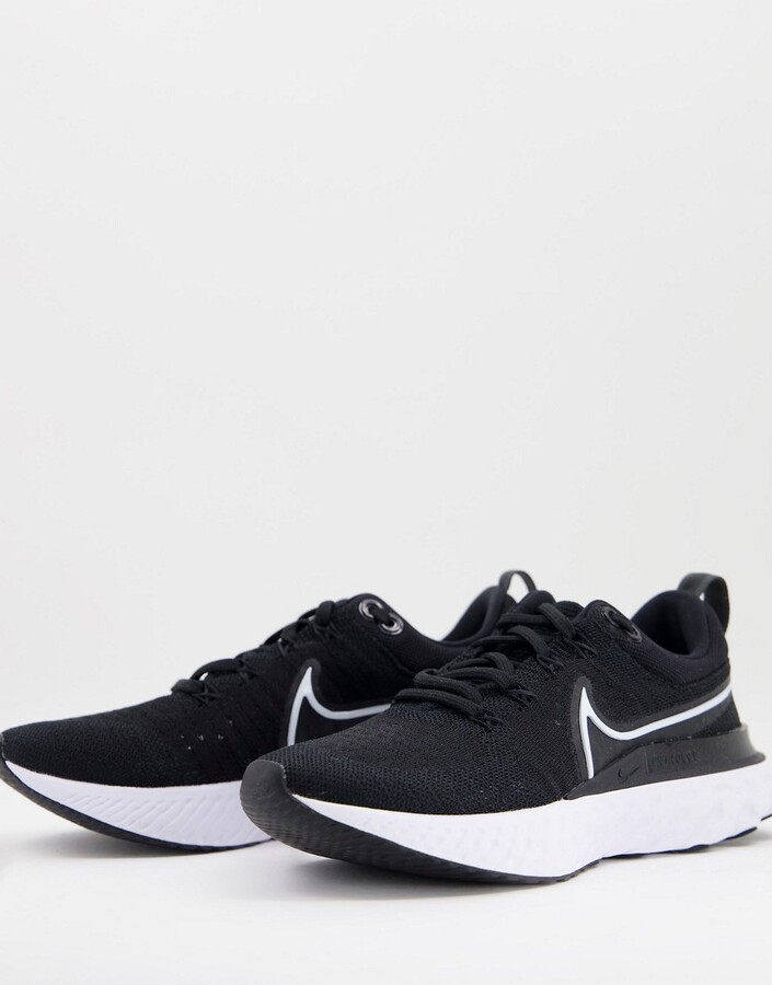 Nike Running React Infinity flyknit sneakers in black - ShopStyle
