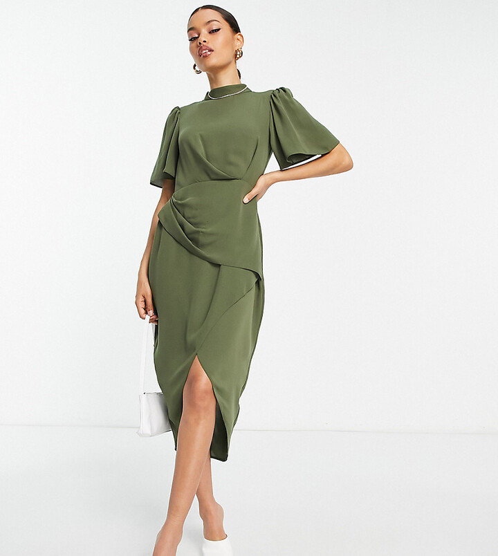 https://img.shopstyle-cdn.com/sim/5d/a3/5da38556ea089d23ea9e25c16f3d5836_best/asos-design-petite-short-sleeve-high-neck-drape-wrap-front-mini-dress-in-khaki.jpg