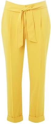 Dorothy Perkins Womens Yellow Tie Tapered Trousers