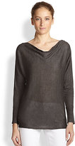 Thumbnail for your product : Alice + Olivia Linen Cowlneck Top