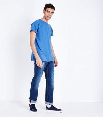 New Look Bright Blue Rolled Sleeve T-Shirt