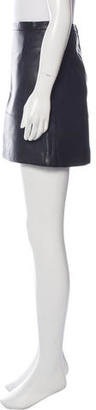 Michael Kors Collection Leather Mini Skirt
