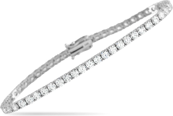 LB Exclusive 14K White Gold 6.50ct Lab-Grown Diamond Tennis Bracelet LG03-123125