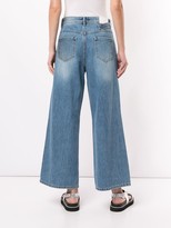 Thumbnail for your product : Sjyp Belted Pocket Wide jeans