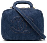 Thumbnail for your product : Chanel Pre Owned 1997 CC stitch denim cosmetic two-way bag