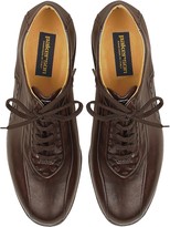 Thumbnail for your product : Pakerson Cocoa Italian Hand Made Leather Lace-up Shoes