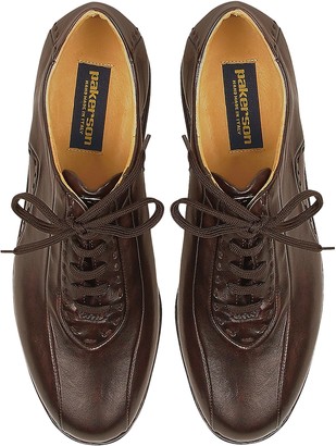Pakerson Cocoa Italian Hand Made Leather Lace-up Shoes