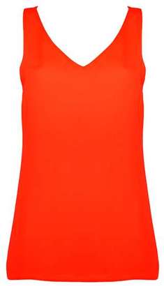 Wallis Neon Orange V-Neck Camisole Top