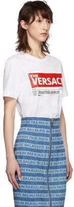 Versace White Tabloid T-Shirt