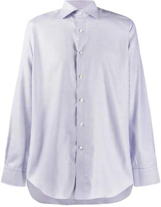 Canali Houndstooth Embroidered Shirt