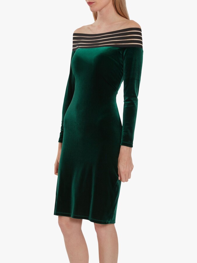 gina bacconi green dress