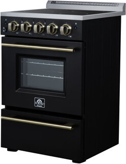 Forno Loiano 24 Inch Freestanding Electric Range, Storage Drawer, 4 Elements 6,000W, 2.3 cu.ft., Adjustable Legs