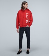Thumbnail for your product : Gucci print hooded cotton sweatshirt